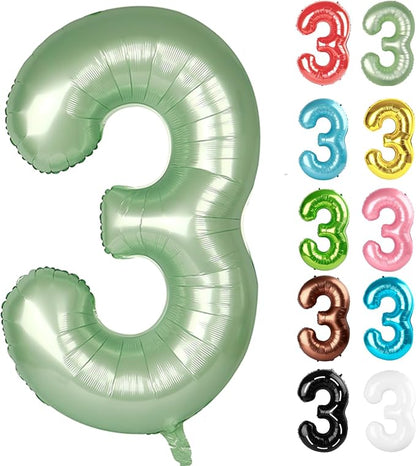 Oliver Green Number 3 Balloon 40 Inch by IWERP