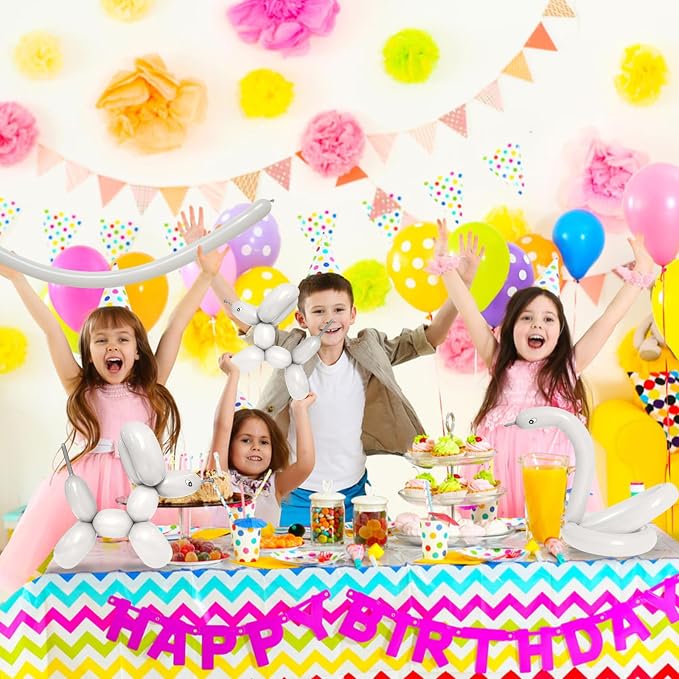 100Pcs Sand White 260 balloons, Thickening Latex Cream 260q Balloons - Image 7