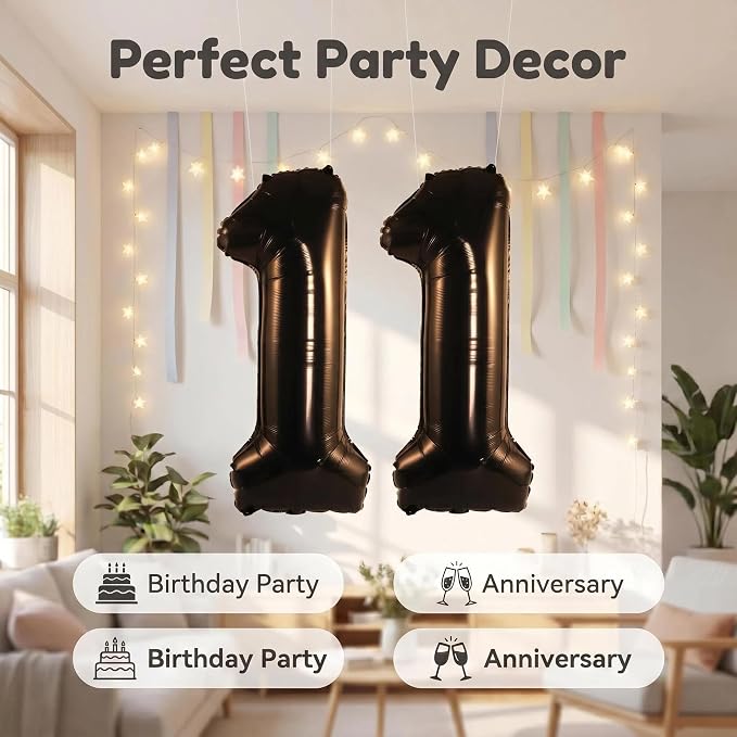 YPSelected 32 Inch Large Foil Helium Number Balloon Birthday Wedding Party 0-9 - Image 4