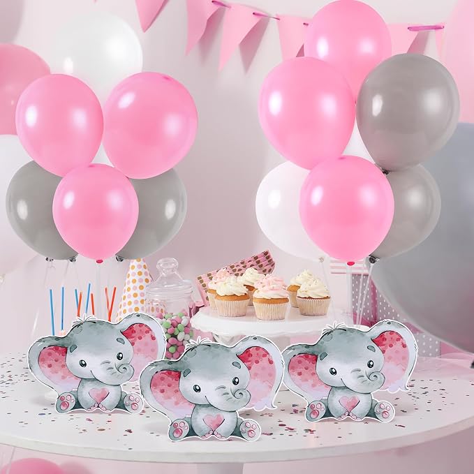 6 Sets Elephant Baby Shower Balloon Stand Kit - Image 9