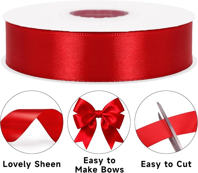 KINGLAKE Red Satin Ribbon - Image 3