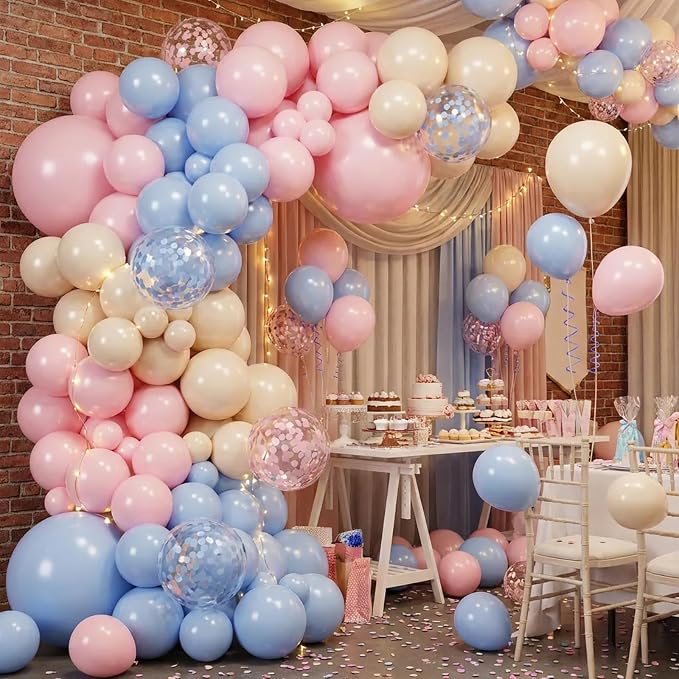 Pink and Blue Balloon Arch Kit - Image 6