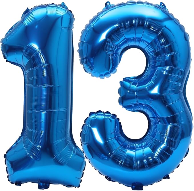 Number 13 Balloon Foil Mylar Balloons by YPSelected