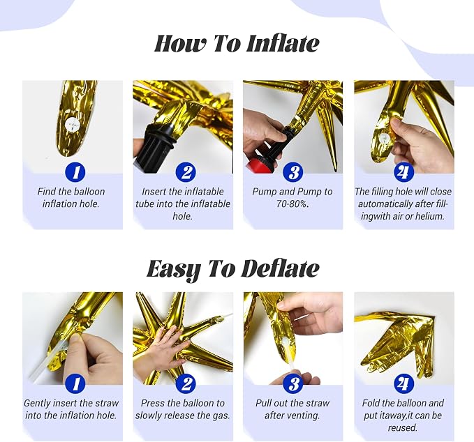 Royal Blue and Gold Balloons Arch Kit - Image 4