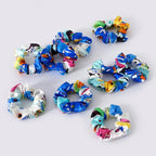19Momme Silk Scrunchie Thick Hair Ties for Curly Hair, No Slip Hair Bands for Women, Vintage Satin Hair Accessories (Blush Pink,Black,Azure Breeze‌)