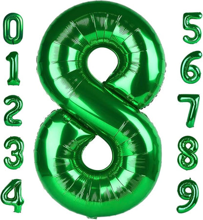 Number 8 Balloons 40 Inch for 8 18 Birthday Party Decorations, Dark Green | by Mluchee