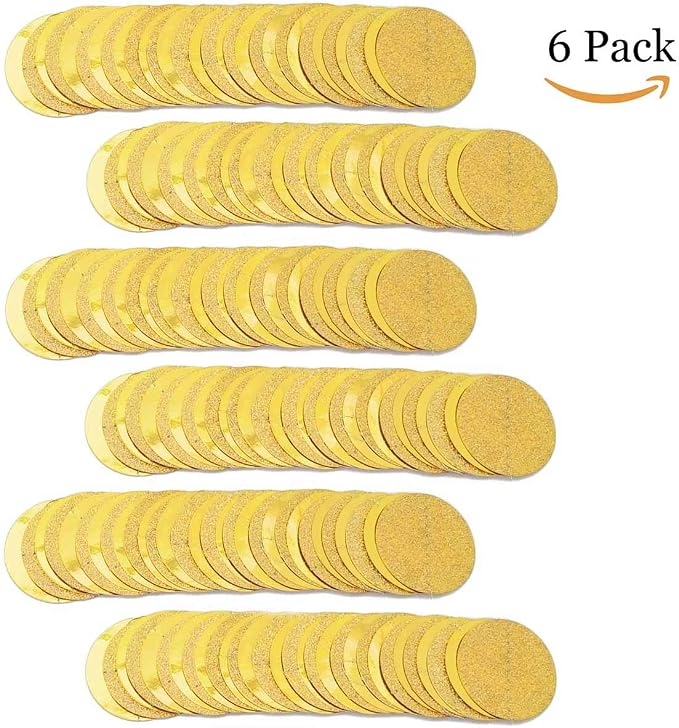 6 Pcs Glitter Gold Paper Circle Dots Garland - Image 7
