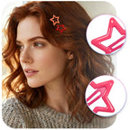 64 Pcs Metal Snap Hair Clips for Women,Small Snap Barrettes for Women Girls Thick Fine Hair (Random 12 Colors)