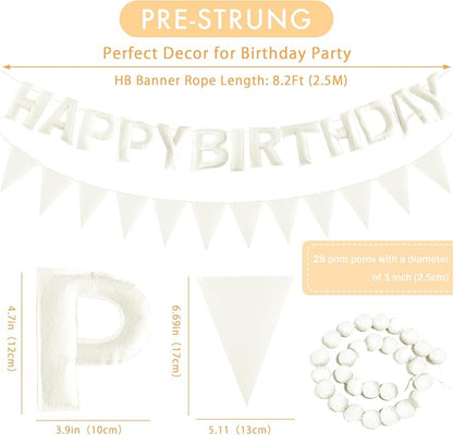 CANREVEL 3 PCS Pre-Strung 3D Happy Birthday Banner Decorations, Happy Birthday - Image 3