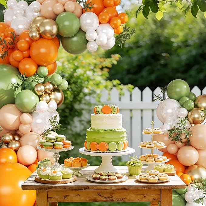 Orange and Green Balloon Arch kit - Image 3