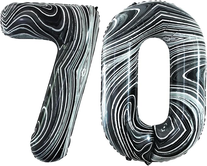 Number 70 Balloons for 70th Birthday Party Decorations, 42 Inch Jumbo Foil by GOER
