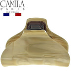 Camila Paris CP2125 French Hair Clip for Women for Long Curly Wavy Hair, Beige, Girls Hair Claw Clips Jaw Fashion Styling Hair Accessories for Women, Strong Hold No Slip Grip, Made in France