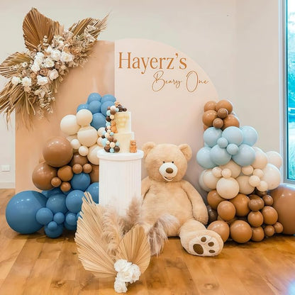 Dusty Blue and Brown Balloon Arch Kit, Bear Baby Shower Decorations - Image 5