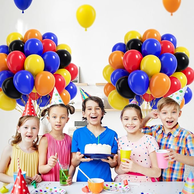 60pcs Race Car Balloons with 12inch Black Blue Yellow Red Orange Balloons | - Image 4