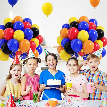 60pcs Race Car Balloons with 12inch Black Blue Yellow Red Orange Balloons | - Image 4