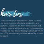 Kenz Laurenz Hair Ties Ponytail Holder Set No Crease Ribbon Bands - (Pack of 20) - Peach