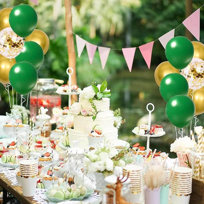 Dark Green Gold Balloon Garland Arch Kit - Image 8