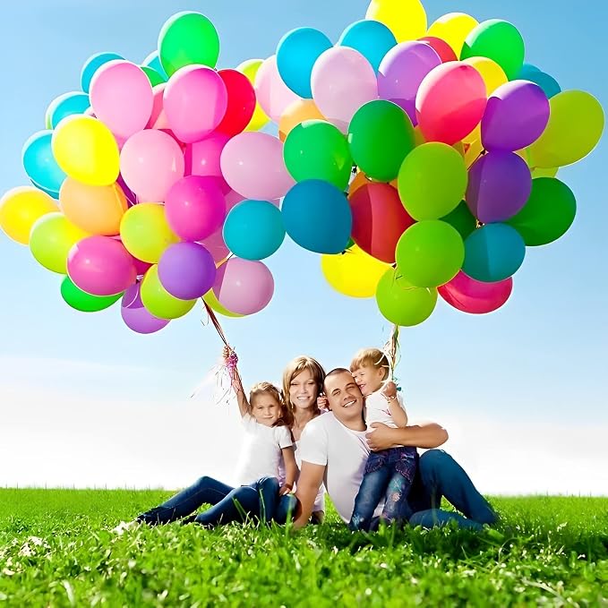 Voircoloria 105pcs Colorful Rainbow Party Latex Balloons, 12inch | - Image 7