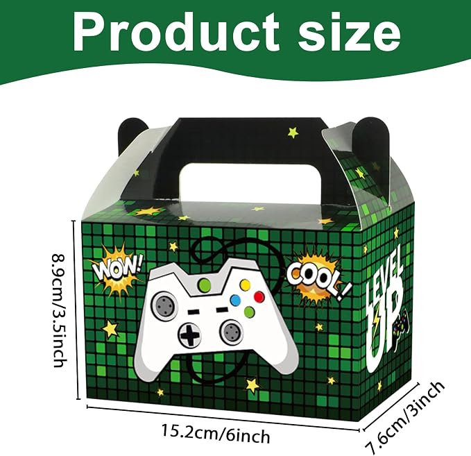 12 Pack Video Game Party Boxes Game On Party Favor Candy Treat Boxes Bags - Image 2