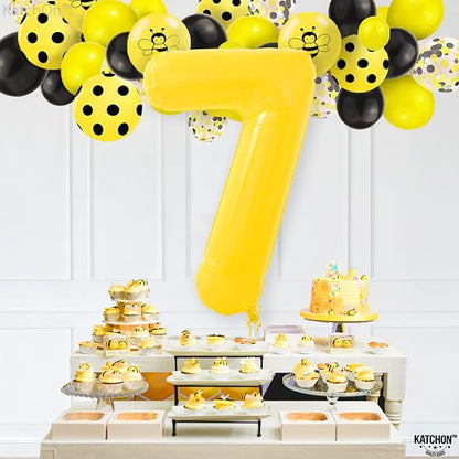KatchOn, Giant Yellow Number 7 Balloon - Image 7