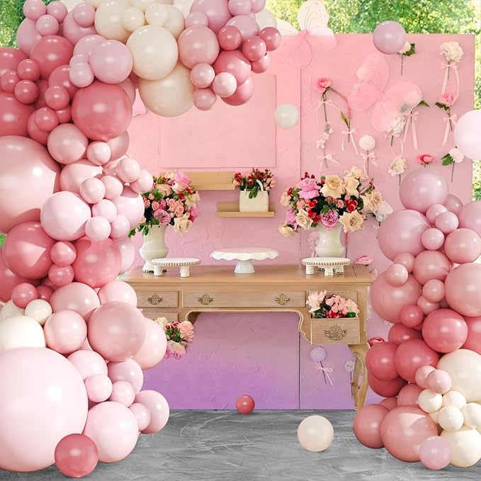Dusty Pink Balloon Arch Kit for Baby Shower Bridal Shower Decorations | 124Pcs - Image 5