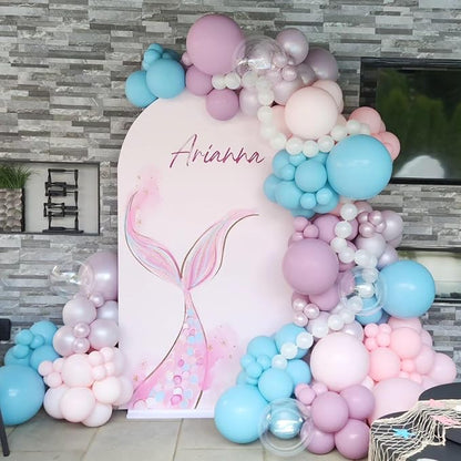 Double Pearl Purple Stuffed Balloons Different Size 115Pcs 5/10/12/18" Light - Image 5