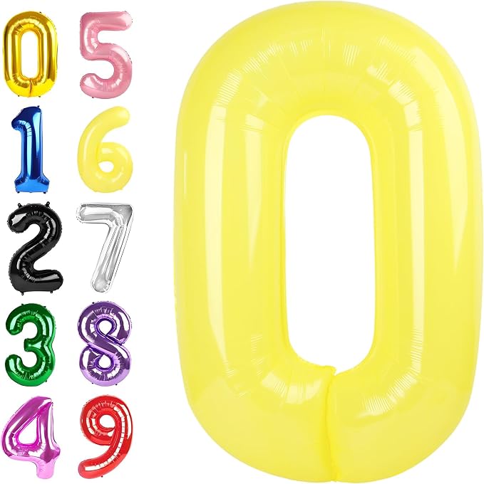 9 Balloon Number 40 Inch Light Blue by Argthjy