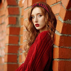 VELSCRUN 5 Pcs Knotted Vintage Women's Wide Buffalo Plaid Hair Knot Headbands in 5 Colors