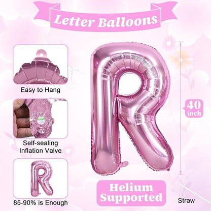 40inch Pink BRIDE Letter Balloons, Giant Pink Bride Foil Helium Balloon Banner - Image 2