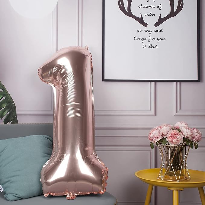 Rose Gold 13 Number Balloons Big Giant Jumbo Large Number 13 Foil Mylar Balloons - Image 4