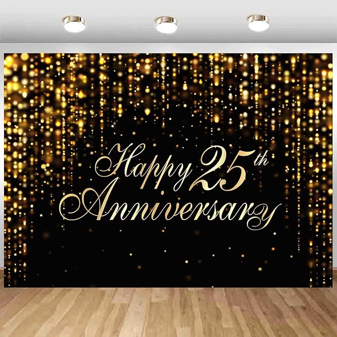 Happy 25th Anniversary Backdrop - Image 5