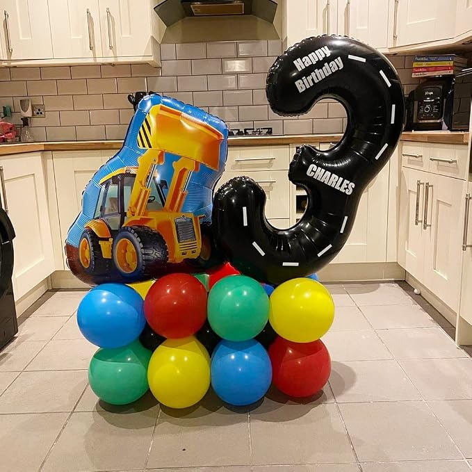 Race Car Number 3 Balloons, 40 Inch - Image 6