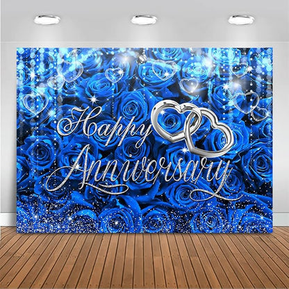 Mocsicka Happy Anniversary Backdrop Wedding Together Anniversary Party by Mocsicka