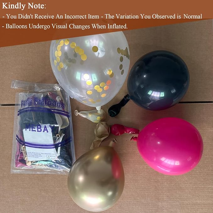 MEBAY Black Red and Gold Balloon Arch Kit - Image 8