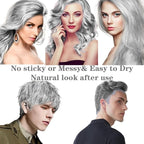 White Hair Color Wax Washable, Temporary Hair Color Dye for Kids, Natural Instant Color Wax Hairstyle Cream Hair Pomades for Women & Men Party Cosplay Halloween, Gifts for Teens