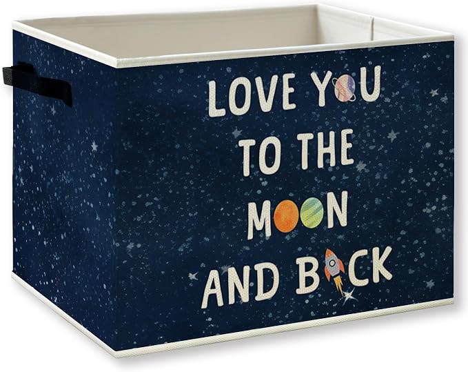 Love You to the Moon and Back Nursery Storage Basket by KSDUT