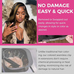 Lashey Clip in Hair Extensions Real Human Hair, 4pcs 50g Medium Brown Human Hair Extensions 22 Inch Straight Hair Extension Clips for Black Women