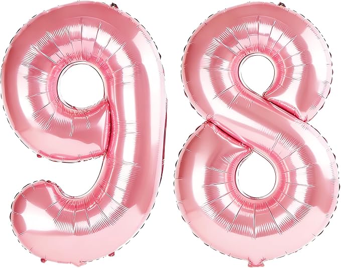 40 Inch Number 98 Balloons for 98th Birthday Party Decorations, 0-100 Jewelry by FOBELEC
