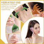 GSHOW Scalp Massager Handheld Comb Resin Relax Massage Tool - Manual Relaxation Tool for Soothing Head Massage - Set of 2