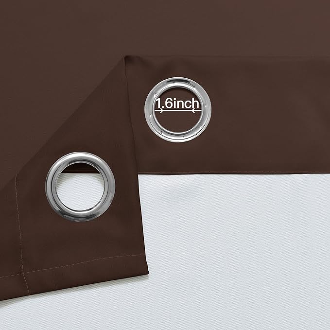 Yakamok Ombre Curtains Brown and Greyish White - Image 5