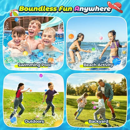 12Pcs Reusable Water Balloons, Pool Beach water Toys - Image 5
