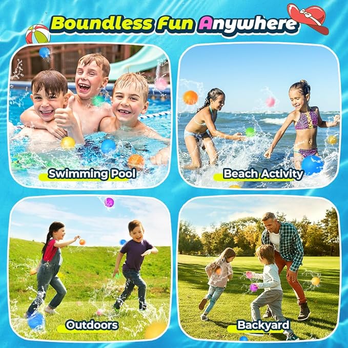 16Pcs Reusable Water Balloons for Kids, Pool Beach Water Toys for Boys and Girls - Image 6