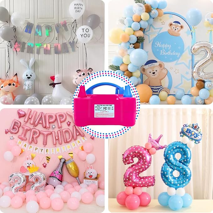 Electric Balloon Pump, Portable 2 Modes Balloon Blower Machine - Image 6