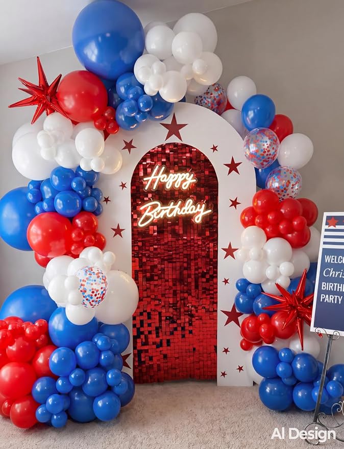 Red White Blue Balloons for 4th of July Decorations | 50 Pcs 12 Inch Red White - Image 8