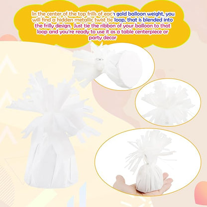 30 Pack 4.7 Inch Balloon Weights 170g Metallic Wrapped Balloon Anchors Weights - Image 3