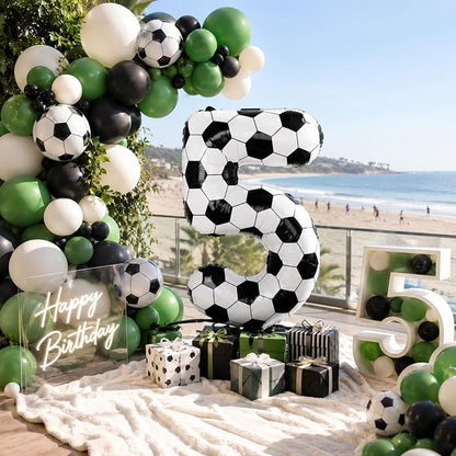 Soccer 5 Balloon Number, 40 Inch Soccer Number 5 Foil Balloon - Image 6