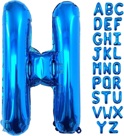 Lovoir 40 Inch Large Blue Letter H Balloons Big Size Jumbo Mylar Foil Helium by Lovoir