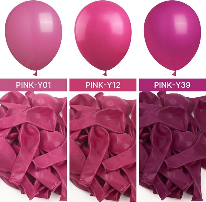 PartyWoo Hot Pink Balloons 50pcs Magenta Fuchsia Color 12 Inch | Balloons - Image 3