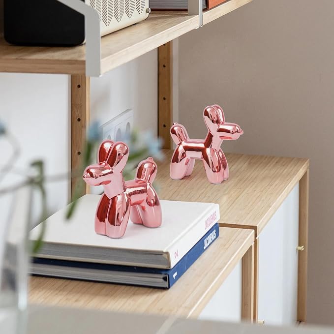 Notakia Cute Ceramics Balloon Dog Statue Crafts Living Room Desktop Decorations - Image 8