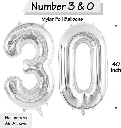 30 Number Balloons Large Foil Number Balloon Big 40 Inch - Image 6